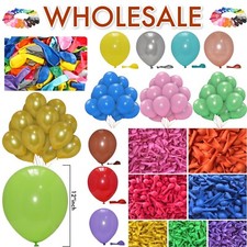 WHOLESALE BALLOONS 12'' LATEX HELIUM 10-2000 JOBLOT WEDDING PARTY BIRTHDAY DECOR