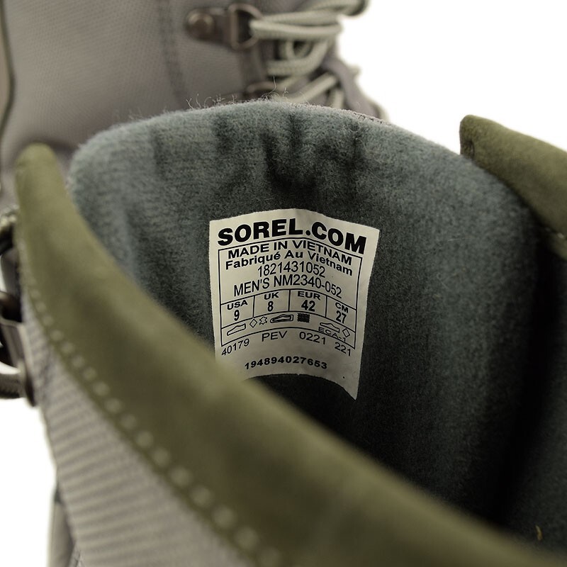 SOREL Mens Quarry Gray Black CHEYANNE II Short Nylon Duck  display picture 3