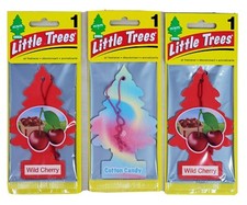 Little Trees Hanging Auto Car Air Freshener 3 Pack Wild Cherry Cotton Candy