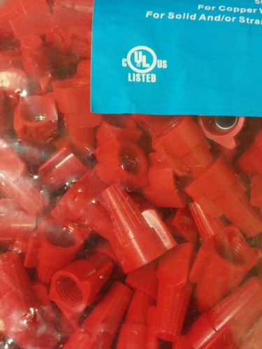 (1000 piezas) Lote de 2 bolsas de conectores de alambre atornillado a ala roja P13 - Imagen 4 de 4