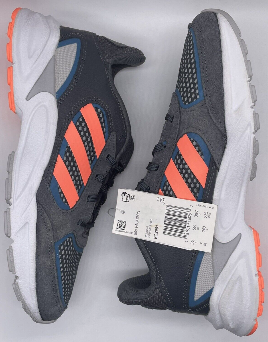 adidas Womens 90s Valasion Coral Grey EG2901 Size 7 NWOB Running