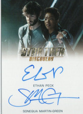 Star Trek Discovery Season 2 Two Auto Autograph Ethan Peck Sonequa Martin-Green