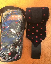 HORSE BANDAGES DARK BLUE WITH RED DOTS FLEECE REGULAR SIZE