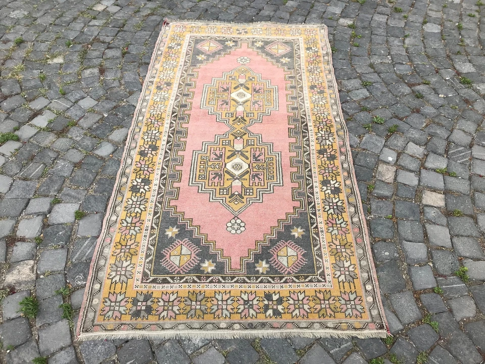 Turkish Antique rug Bohemian Area rug Oushak rug Vintage Rug Handmade Wool rug - Image 4 of 4