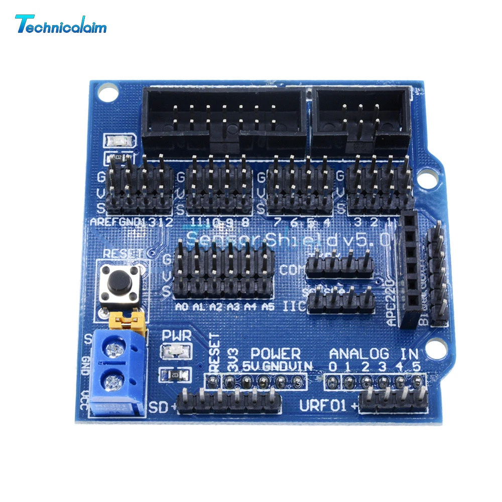 Upgraded V5 Arduino Sensor Shield For Arduino UNO R3, 51% OFF