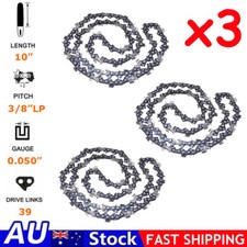 3X Chainsaw Chain Semi Chisel 3/8LP 050 39DL for 10" Makita EY401MP  Pole Saw AU
