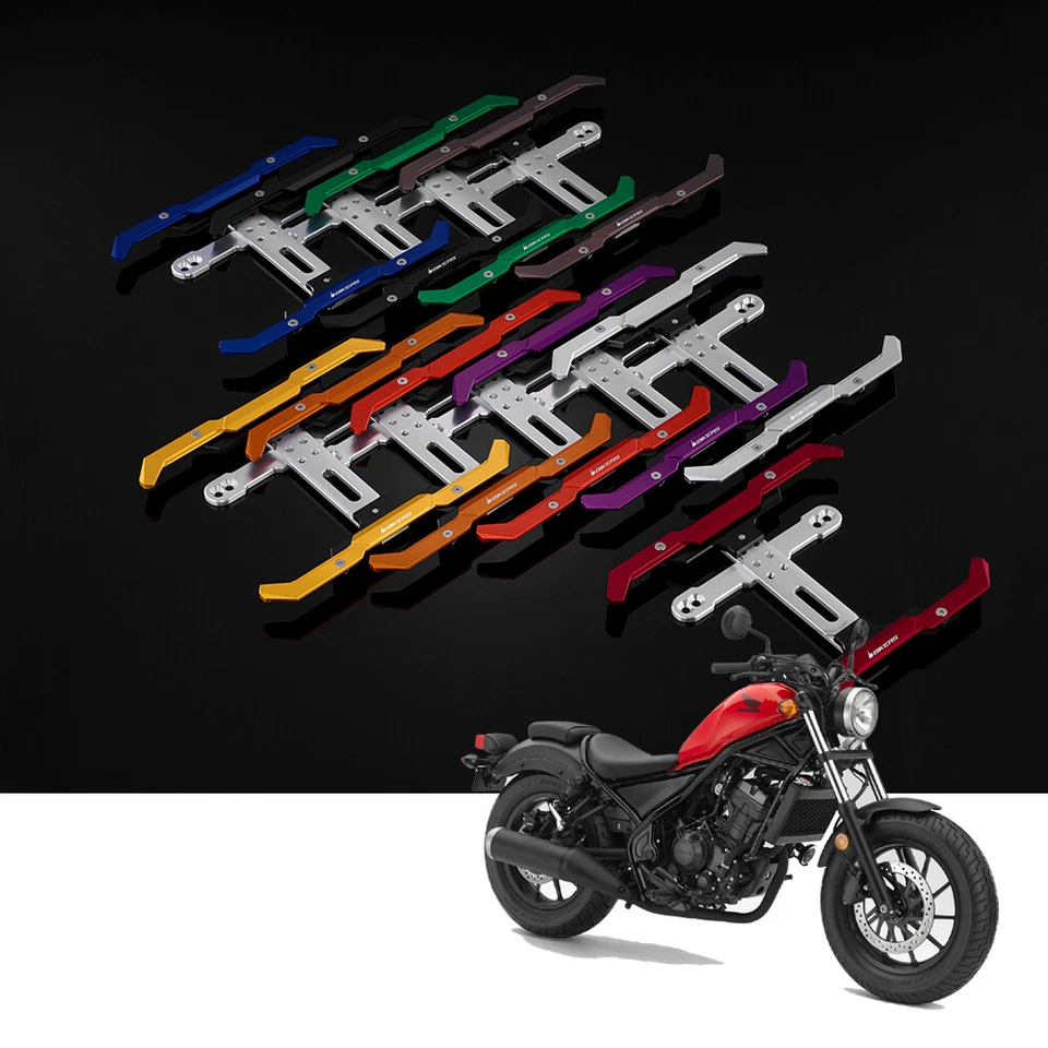 Motociclistas de aluminio con soporte de licencia trasera estándar para Honda Rebel 500 2017-2019 Foto 3 de 4