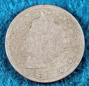ESTATE FIND 1886 LIBERTY V NICKEL!#C6987