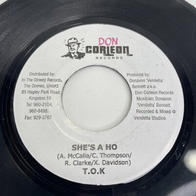RARE! T.O.K, She's A Ho / Tri-Fecta (Vinyl Record,45rpm,7'',2003) Jamaica Press