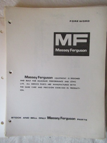 Massey Ferguson MF245-4 MF 254-4 Traktor Teilebuch Katalog Handbuch 1982 - Bild 2 von 9