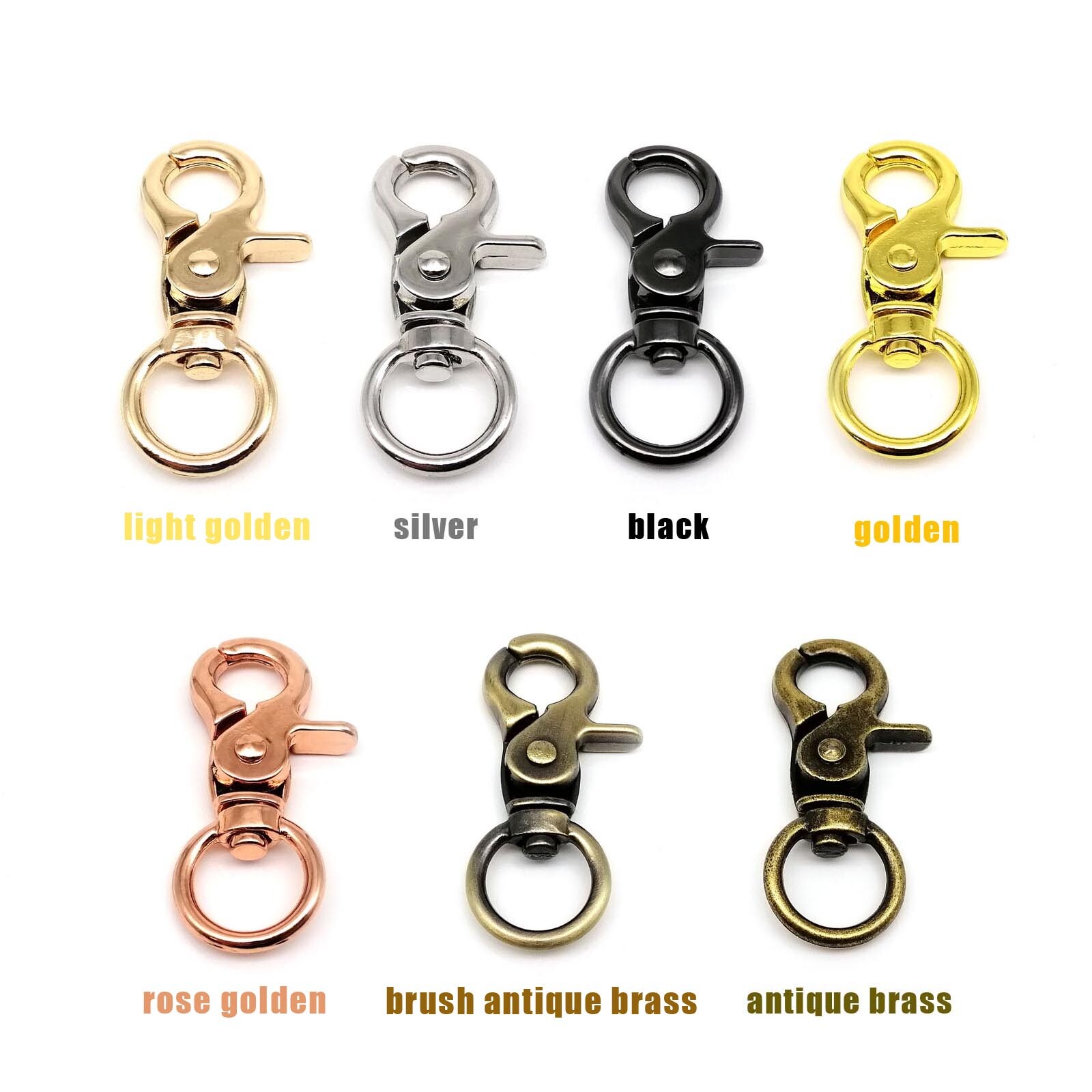 Key Trigger Clasps 20pcs Key Chain Keychain Ring Hook Purse Making Clasps  Lanyard Snap Clip Car Keys Attachment Hooks Man Purse Men Purse Keychain