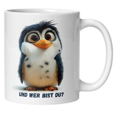 Momentals  Tasse | Pinguin & Spruch | Und wer bist du?