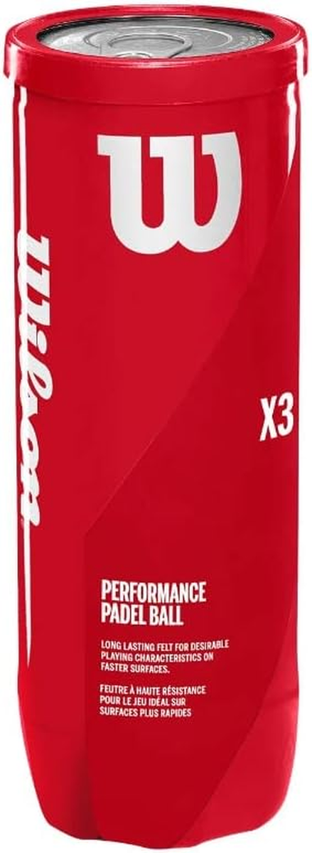 Wilson PADEL X3 Palline Da Padel - Scatola Da 3, Per Campi Con Meno Sabbia