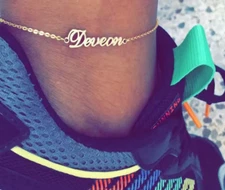 Customized Anklet Name Jewelry Summer Fashion Stainless Steel Gold Silver Chain