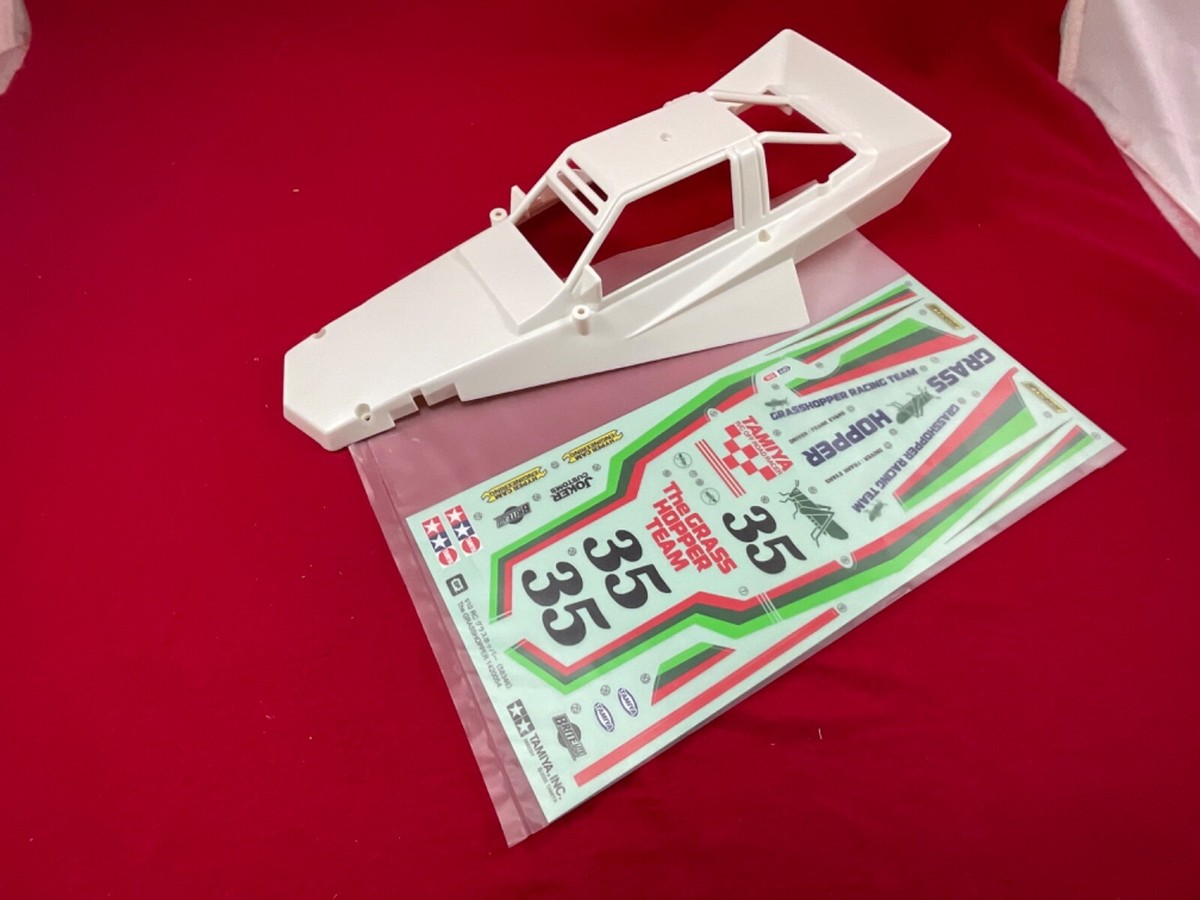 TAMIYA Grasshopper Body + Decal sheet WHITE hornet NEW grass