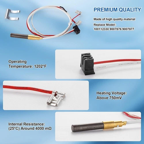 Kits de termopila de gas calentador de agua piezas de repuesto #100112330 9007876 9007877 *2 - Imagen 18 de 24