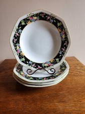 Set of 4 Chriftopher Stuart Orchard Park Fine China Soup Bowls 9.5 in Pre-owned