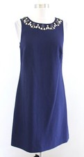 NWT Eliza J Navy Blue Beaded Embellished Cocktail Party Dress Size 6 Sleeveless