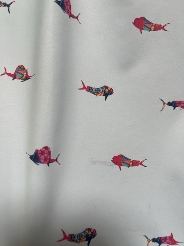 Scales Trippy Fish Polo Shirt Men's XL Sword Fish Golf Short Sleeve Stretch Pink - Picture 12 of 13