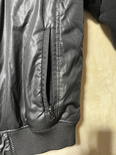 Courage Clothing Co Boys Faux Leather Hooded Jacked Size L 14/16 Black - Picture 7 of 9