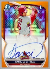2023 Bowman Chrome 1st Auto Samil De La Rosa #CPA-SD Orange Refractor /25