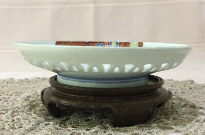 Buy Japanese Rare Nabeshima Colored Porcelain Reticulated Plate In Edo Era