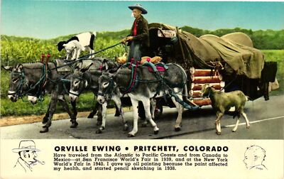 Vintage Postcard- ORVILLE EWING, PRITCHETT, CO.