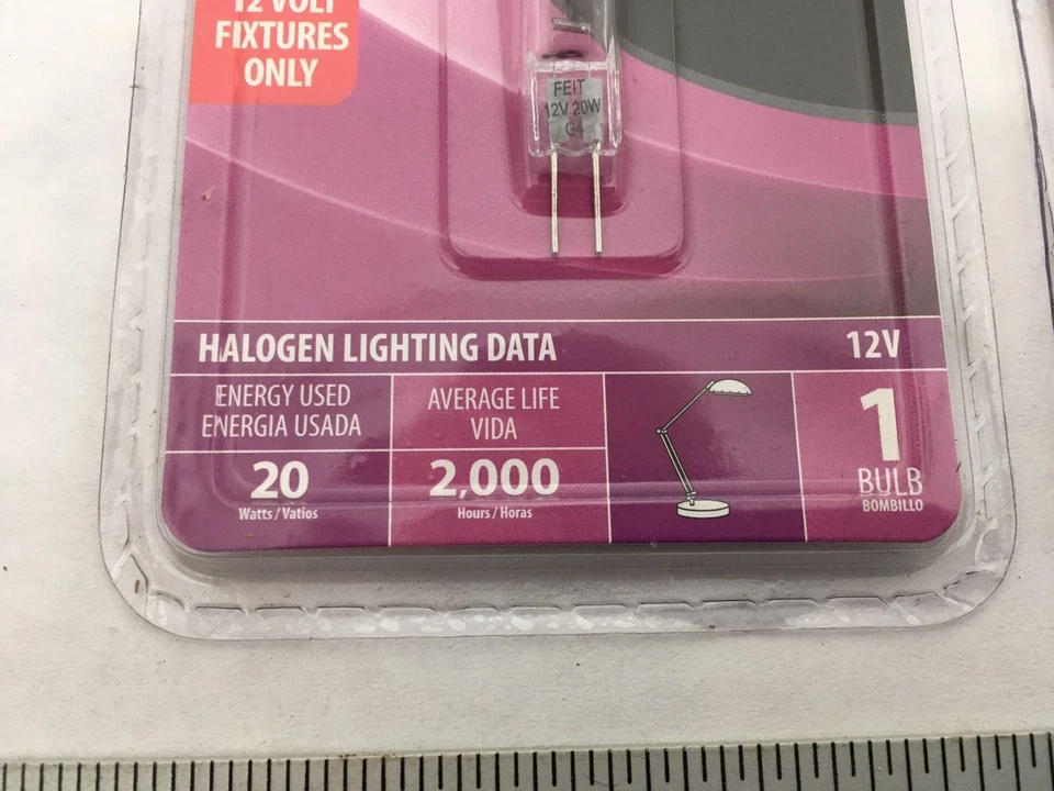 (2) NUEVA Bombilla Eléctrica Feit 20W 12V - Base G4 - 2 x 1pk - BPQ20T3 Foto 4 de 4