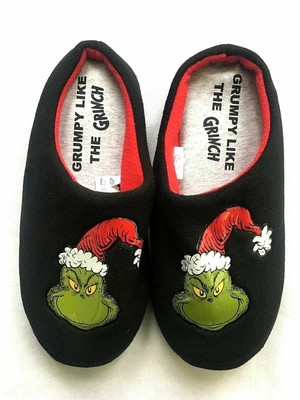 grinch slippers mens