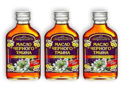 Schwarzkümmelöl 3 x 100 ml kaltgepresst Nigella Sativa Масло черного тмина