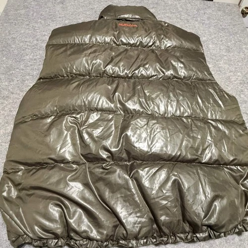 Stall & Dean Mens 5XL Puffer Vest Olive Green Orange Goose Down Big Tall Vests image 3