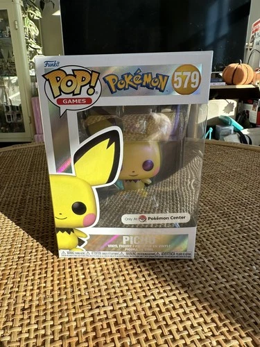 Funko Pop! Pichu Pearlescent Figure 579 Pokemon Center Exclusive, Sealed