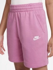 Size Youth Medium - Nike Kid's Sportswear Club Shorts Pink/White FD3015-646 NEW 