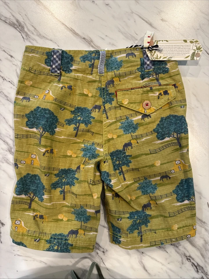 Matilda Jane Joanna Gaines Farm Print Shorts Size 4 Boys NWT  - Image 3 of 4