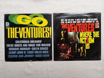 Set of 2 Records by The Ventures, Go & Where The Action Is, 2-Vinyl LP Albums