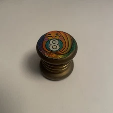 Vintage Pogs - LARGE Slammer - 8 BALL Face - VERY THICK - 5.1 Oz 1.25” FREE SHIP