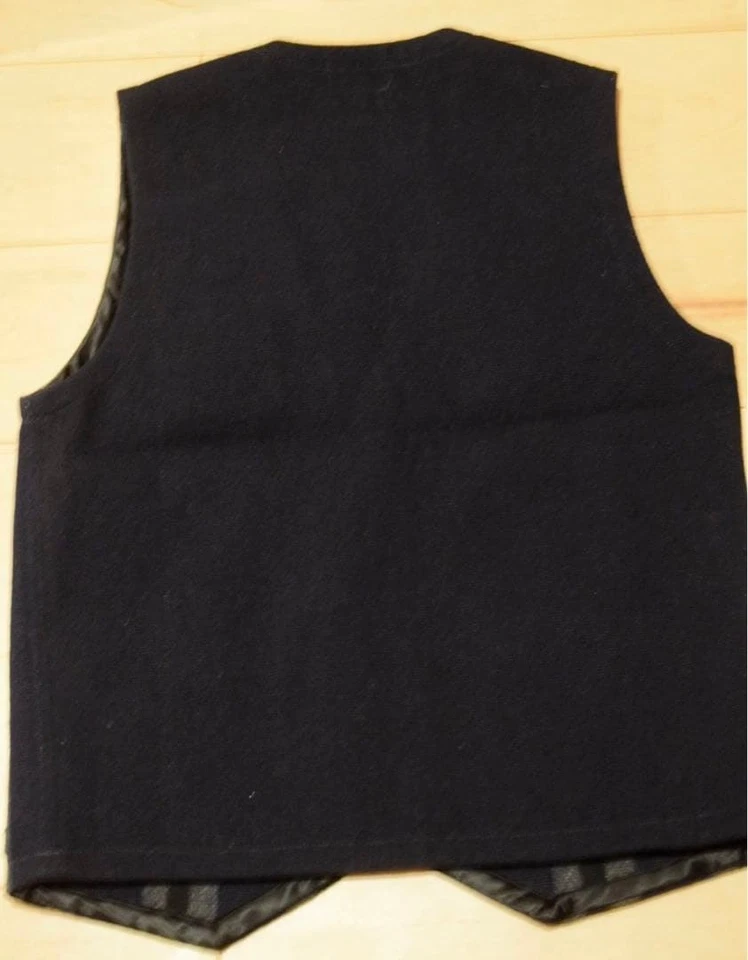 orSlow Wool Vest Men’s Navy Gray Stripe Size 2 Made in Japan F/S - Image 2 of 4
