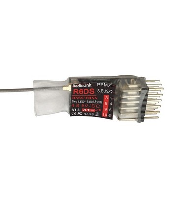 RadioLink R6DS 2.4G 10CH DSSS & FHSS Receiver for RadioLink AT9 AT10 Transmitter