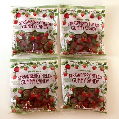 4 Pack Trader Joe s Strawberry Fields Gummy Candy 7.05 oz NEW Seasonal