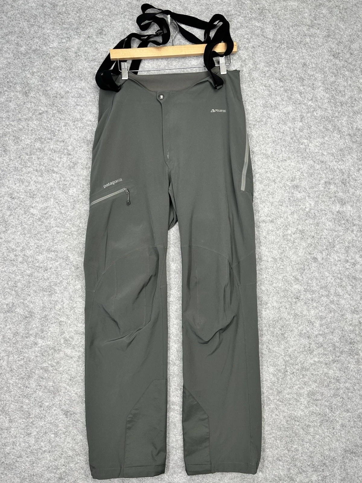 Patagonia Ski Overalls Men’s Small Grey Polartec Snowboard Bib Outdoors Pant C71