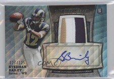 2013 Bowman Sterling Rookie Relics Blue Wave Refractor Stedman Bailey Auto 0o9