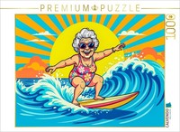 Puzzle Calvendo Mamie Surfe Les Vagues Dans La Mer | 1000 PièCes, Format Assembl