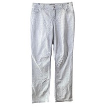 Chicos Womens Jeans Gray Mid Rise So Slimming Lifting Straight Stretch 1 Short