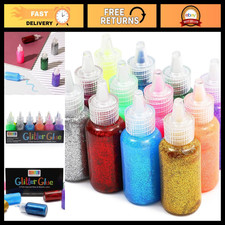 Glitter Glue for Crafts - Easy-Squeeze Washab...