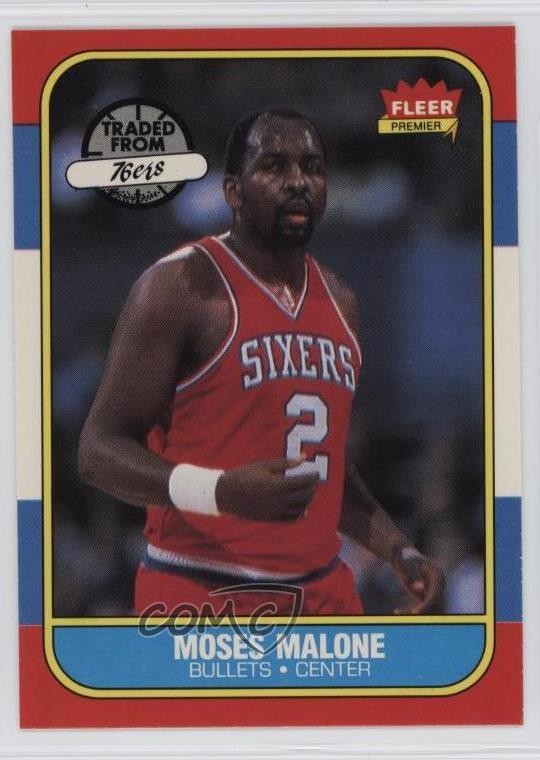1986-87 Fleer Moses Malone #69 HOF 13in