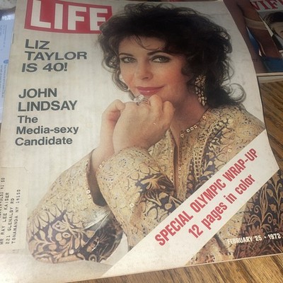 1972 February 25, Life Magazine, John Lindsay, Liz Taylor (BM13)