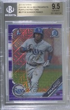 2019 Bowman Mega Box Purple Mojo Refractor Wander Franco BGS 9.5 GEM MINT 1j6