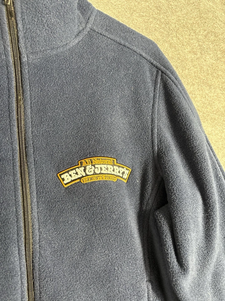 Ben & Jerry’s Full Zip Fleece Blue Jacket Women’s Sz L USA - Image 3 of 4