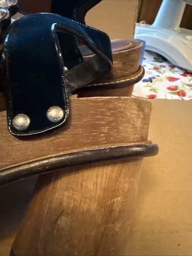 COACH Multi Colored Velvet Platform Sandals Women’s Size 11 - Picture 5 of 14