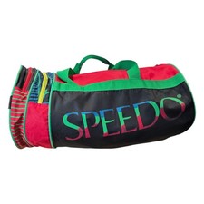 Vintage Speedo Seesack Reise Sporttasche rosa bunt große Tasche 80er Retro